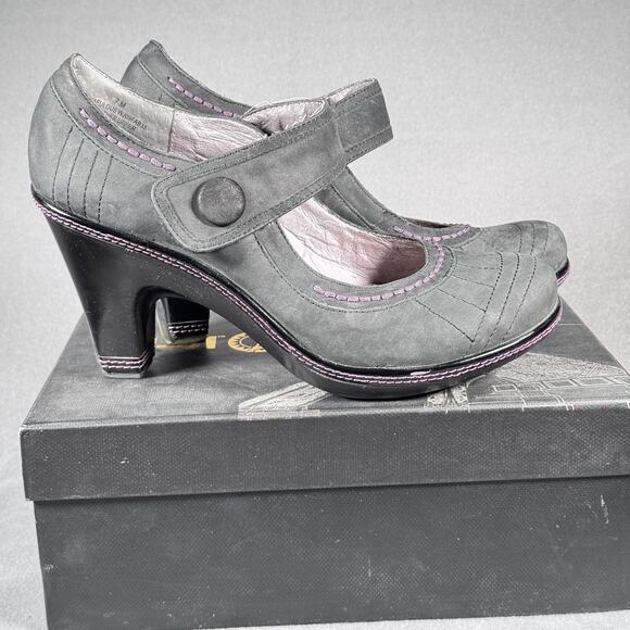 J-41 Shoes Womens Size 7 Distressed Black Fabulous Mary Jane Heels WJ09FAB35 - Picture 1 of 12